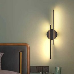Night Lights Modern home wall lamps suitable for TV background walls master bedroom wall lamps research double line decoration S245302