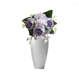 Decorative Flowers Peony Artificial 5 Heads Fake Peonies Pink Silk Bulk For DIY Wedding Bouquet Bridal Shower
