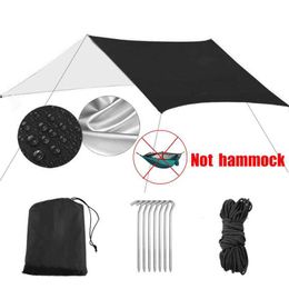 Hammocks Camping Hammock With 300*300cm Rain Fly Tarp and Mosquito Net Tent Tree Straps Portable 1-2 Nylon Parachute For Travel H240530 YJQS