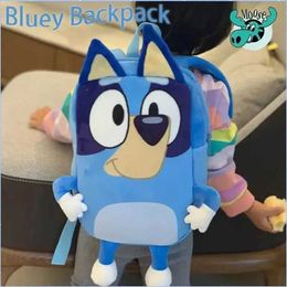 Plush Backpacks Hot 3 Styles Bluey Family Cosplay Kindergarten Childrens Cartoon School Backpack Kaii Blue Orange Dog Backpack