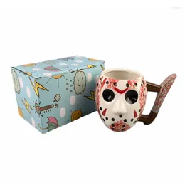 Mugs Halloween Horror Mask Cup Dance Men's Ghost Demon 100 Cut Ceramic Mug Creative Personal Gift