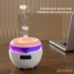 300ML Colorful Led Lamp Portable Aroma Diffuser Trend Volcano Jellyfish Spray Fire Flame Oil Humidifier Diffuser With Remote 240530