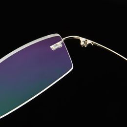 Wholesale-Titanium Alloy Rimless Flexible Optical Glasses Frame Man woman Myopia Eyeg Frame Prescription Spectacle Frameless Q858 310I