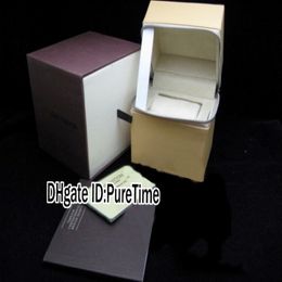 Hight Quality New Brown Watch Box Wholesale Mens Womens Watch Original Watches Box Certificate Card Gift Paper Bags LUBOX Puretime Chea 293W