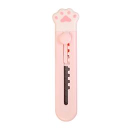 Cute Cat Paw Alloy Mini Portable Utility Knife Cutter Letter Envelope Opener Exquisite Paper Cutting Stationery Art Supplies