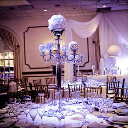 Party Decoration 100cm Tall)Metal Stands Candle Table Gold Flowers Centrepieces Candelabra Floral For Wedding Luxury Decor 121