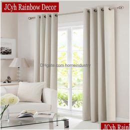 Curtain Beige Blackout Cutains For Living Roomroom Modern Long Hall Window Kitchen Door Octant 85% Shading 230619 Drop Delivery Dhh8W