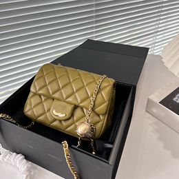 2024 Handbag Can Press Small Gold Ball Chain Crossbody Bag Makeup Bags Purse