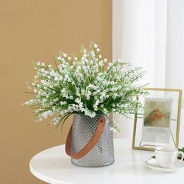 Decorative Flowers Plant Room Decoration Wedding Fake Flower Bellflowers Artificial Home Decor Orchid