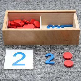 Math Counting Time Intelligence toys Kids Wooden Montessori Cognitive Cards Number Game Educational Toys For Early Childhood Preschool Training WX5.29