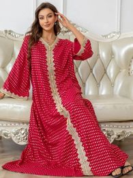 Ethnic Clothing Elegant Muslim Dress For Women Abaya Long Maxi Dubai Eid Dresses Islamic Kaftan Robe Vestidos Jalabiya 2024