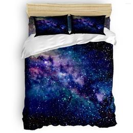 Bedding Sets Milky Way Galaxy Duvet Cover Set Solar System Universe Twinkle Collection Of 3/4pcs Custom Bed Sheet Pillowcases
