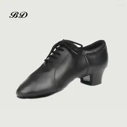 Dance Shoes BD Latin Sneakers MEN Profession Ballroom Shoe Modern Soft Cowhide Genuine Leather Wearable Sole Sweat Inside