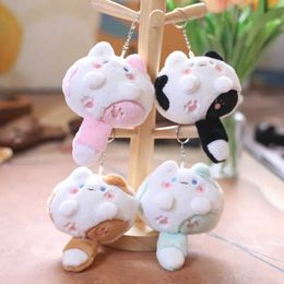 Plush Keychains New Cute Cartoon Plush Cat Keychain Lucky Cat Doll Keychain Girl Packaging Decoration Earphone Box Accessories Friendship Gift s24 s241