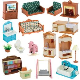 Doll House Accessories Forest Family 1 12 Dollhouse Living Room Amusent Park Animal Mini Model Furniture Pretend Play For Girl Gifts WX5.29