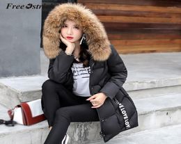 Ostrich 2019 New Parka Womens Winter Coats Womans Long Casual Fur Hooded Jackets Warm Parkas Female Overcoat Coat N3012655984