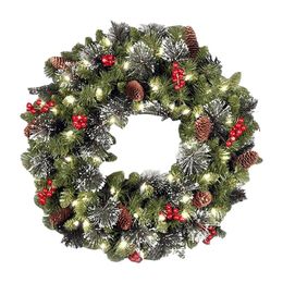 Christmas Decorations Holiday Art Wreath Decorative Lighting Simation Garland Door 2024 For Window Drop Delivery Dh6Fm