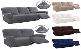 23 Seater Allinclusive Recliner Sofa Cover Nonslip Massage Elastic Case Suede Couch Relax Armchair 2109101252865