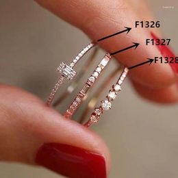 Wedding Rings Fashion Fresh Rose Gold Colour Thin For Women Ly-designed Finger Accessories Engagement Bands Jewellery
