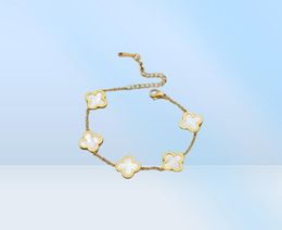 Luxury Design Clover Charm Bracelet Gold Plated Jewellery for Women Gift3652429