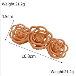 Hair Accessories Hairpin Hollow Korean Flower Model Girl Simple Female Headdress Acetate Drop Delivery Products Tools Dhtrb