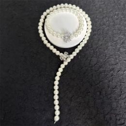 Necklaces MUI pearl necklace bracelet light luxury fashion versatile highend butterfly buckle hanging pearl jewelry