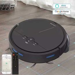 Robotic Vacuums Robot vacuum cleaner 3600PA intelligent wireless Wi Fi 180ml water tank navigation area map floor cleaning household robot d240530