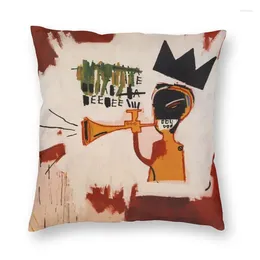 Pillow Trumpet By Jean Michel Basquiat Cover Double-sided Print Floor Case For Living Room Fashion Pillowcase Decoration