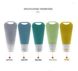 Storage Bottles 90ml Portable Silicone Travel Bottle Essence Lotion Shampoo Container Refillable Dispensing