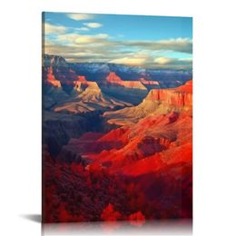 iK Canvs Canvas Prints Grand Canyon National Park Arizona Wall Art USA Famous Place Sunset Landscape Pictures Modern Home Decor Stretched and Framed Ready to Hang