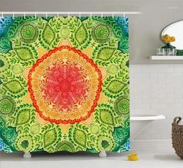 Shower Curtains Mandala Tie Dye Colourful Ethnic Geometric Floral Painting Bathroom Curtain Modern Home Decor Gifts