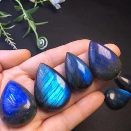 1pc Natural Labradorite Water Drop Teardrop for Pendant Quartz Crystal Healing Stone Gemstone Energy Reiki Jewellery Decoration