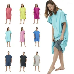 Towel Quick-drying Cloak Double-sided Fleece Hooded Bath Absorbent Diving Swimming Beach Adult Change Bathrobe