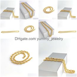 Chains Solid 9 K G/F Yellow Fine Gold Chain Sun Character Mens Necklace Rings Link 600 10Mm Birthday Valentine Gift Valuable Drop Deli Dhthi