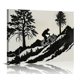 Skier Wall Art, Mountain and Trees Themed Wall Art, Wall Decor, Ski Lover Gift, Home Decoration, Wall Hangings