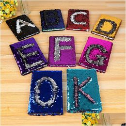 Notepads Wholesale Fashion Sequin Letter Notebook Tickler Books Office School Supplies Stationery Gift Christmas Drop Delivery Busines Dhmhj