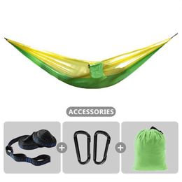 Hammocks 1-2 Person Camping Hammock 102x55inch Durable Portable Double Hanging Swing for Outdoor Indoor Travel Garden Backpacking H240530 SAPP