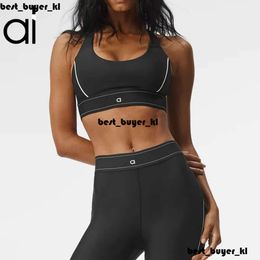 AL Yoga Sports Bras Top+Pants Suit Up Bra Adjustable Straps Medium Support Jogger Vest High-Rise Boxer-Style Legging Sweatpants Dance Pilates Muse 566
