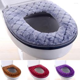 Toilet Seat Covers 1Pc Winter Soft Warm Cover Elastic Washable Bathroom Closestool Cushion