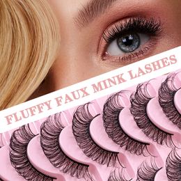 Imitation mink natural thick curl curl Europe and America new ten pairs of Russian curly eyelashes DH06-05