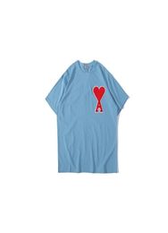Summer Style Heart Tower Embroidery T Shirt Men Women Oversized Tees Couples Cotton Short Sleeve TShirt Men T2004251826031