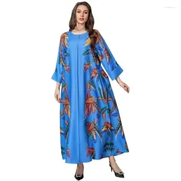 Ethnic Clothing Fashion Muslim Abaya Dubai Arabia Nigeria Turkey Printed Diamond Beads Long Maxi Dress Robe Eid Dresses For Women
