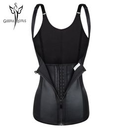 latex waist trainer slimming sheath belly shapewear belt fajas Modelling strap girdle underwear women bodysuit zip fitness corset7974206