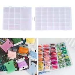Floss Box Embroidery Cross Stitch Thread Organiser Floss Bobbins Cards Plastic Storage Bolts Container Case Craft DIY