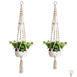Planters Pots Plant Hangers Rame Rope Holder Ropes Wall Hanging Planter Hanger Basket Plants Holders Indoor Flowerpot Baskets Lifti Dhely