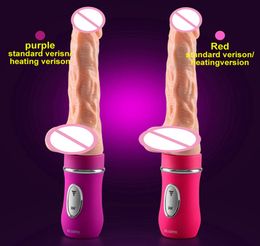 AILIGHTER Soft Dildo Vibrator Realistic Huge Penis Sex Toys Heating Automatic Telescopic Dildo Real Dick Sex Product For Women MX18047729
