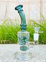 Glass Bong Honeycomb Water Pipe Pyrex Hookah Showerhead Percolator Bubbler Smoking Pipes Philtre with 14mm Male Tobacco Bowl