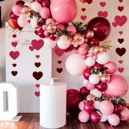 Party Decoration 4 Metres Love Heart-shaped Paper String Balloon Decor Accessories Pendant Valentine's Day Wedding Garland