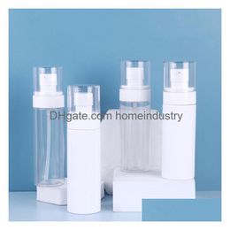 Packing Bottles Wholesale 60Ml 100Ml White Hand Sanitizer Spray Bottle Cosmetic Travel Refillable Skincare Plastic Lotion With Pump Dr Dhgyc