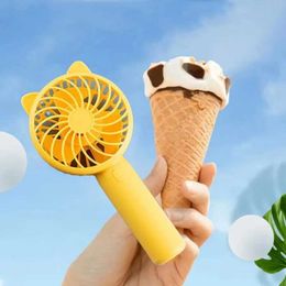 Fans 1pc Mini Handheld Fan Cooling Fans for Home Office Travel Outdoor and Camping Dropship AA Battery Operated Small Fan